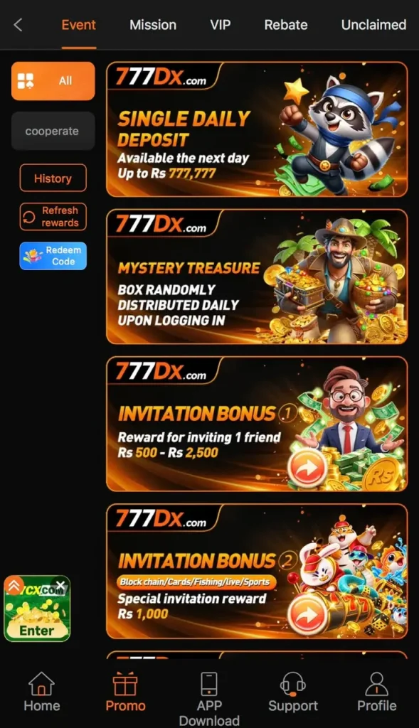 777dx promotions